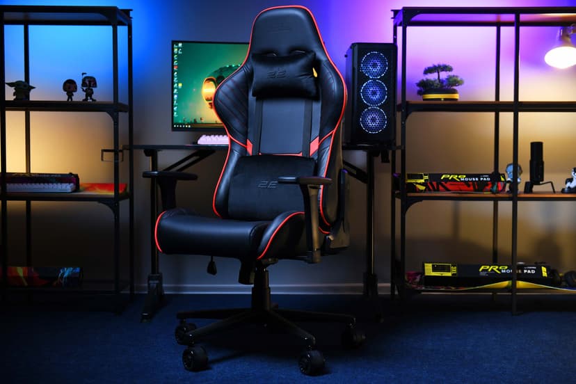 Gaming chair 2E GAMING HIBAGON Black/Red