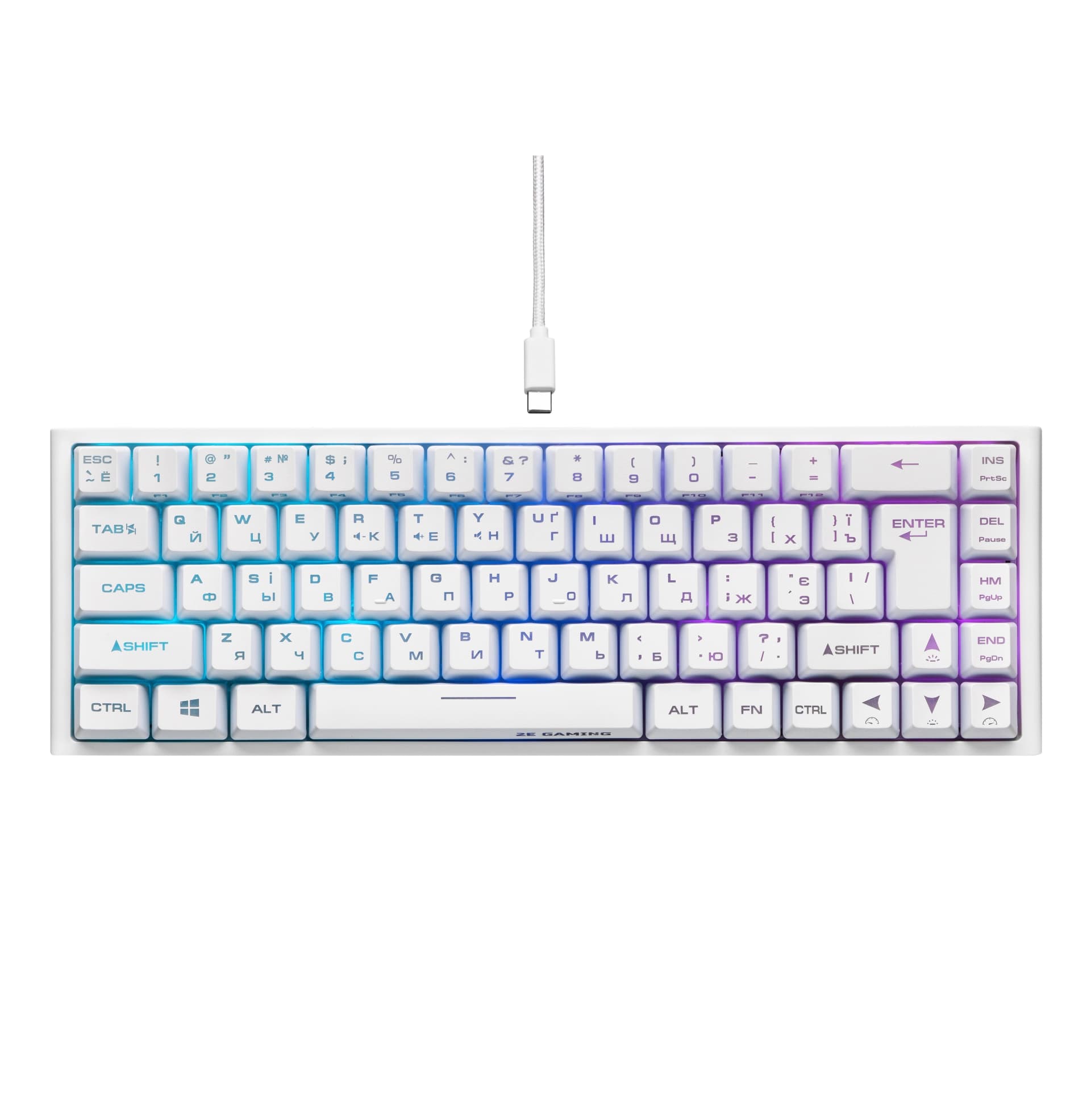Klaviatura 2E KG 360 RGB White