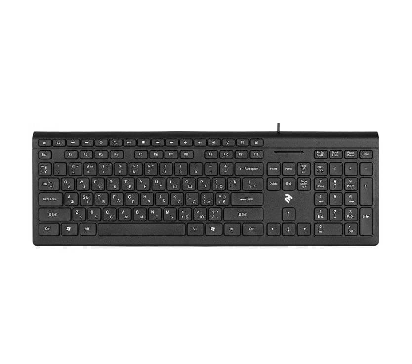 Klaviatura 2E KM 1020 Slim USB Black
