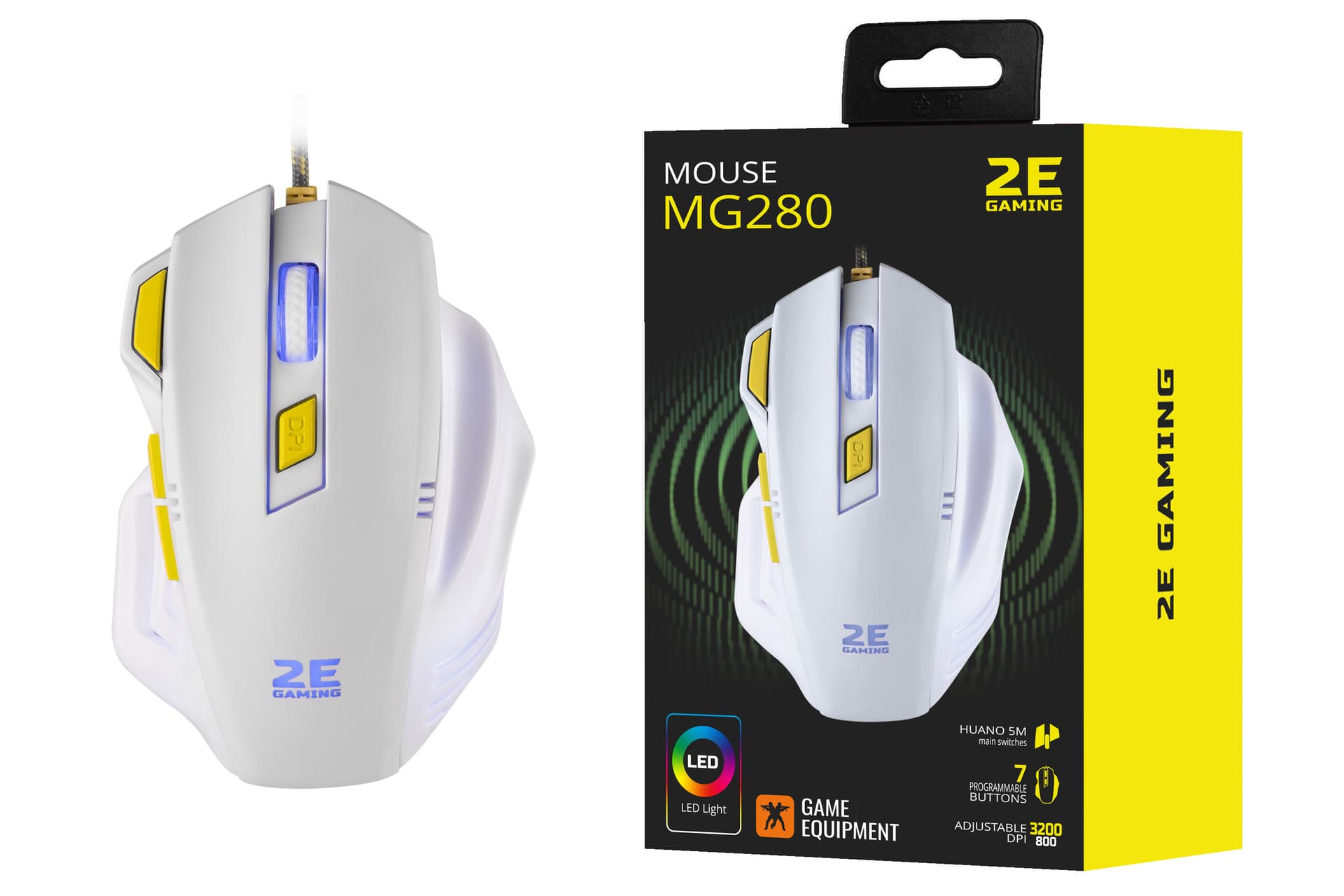 Mouse 2E MG 280 LED White